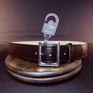 Rothco Everyday Leather Belt Size 40" Black Metal Brass Buckle 1.5" Wide 4232
